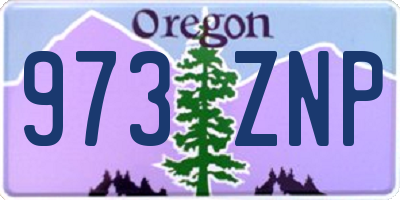 OR license plate 973ZNP