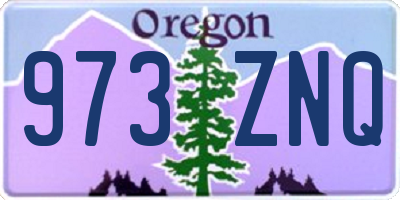 OR license plate 973ZNQ