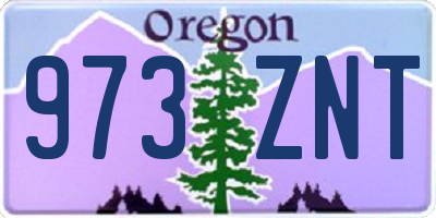 OR license plate 973ZNT