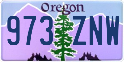 OR license plate 973ZNW