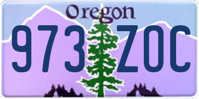 OR license plate 973ZOC