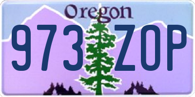 OR license plate 973ZOP