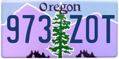 OR license plate 973ZOT