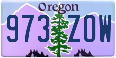 OR license plate 973ZOW