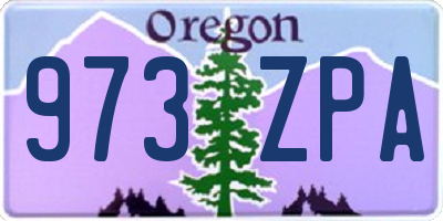 OR license plate 973ZPA