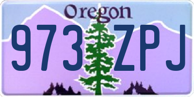 OR license plate 973ZPJ