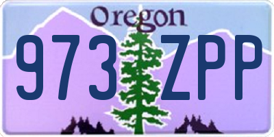OR license plate 973ZPP