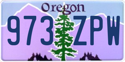OR license plate 973ZPW