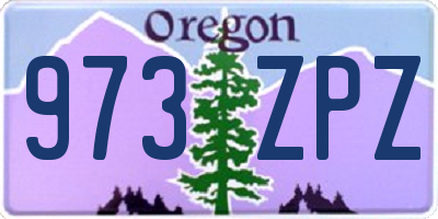 OR license plate 973ZPZ