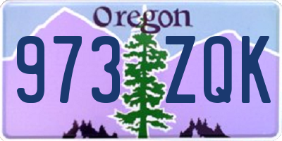 OR license plate 973ZQK