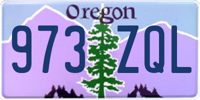 OR license plate 973ZQL