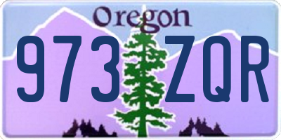 OR license plate 973ZQR