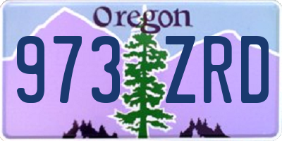 OR license plate 973ZRD