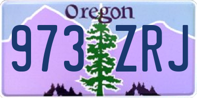 OR license plate 973ZRJ