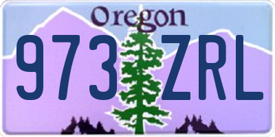 OR license plate 973ZRL