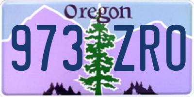 OR license plate 973ZRO