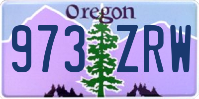 OR license plate 973ZRW