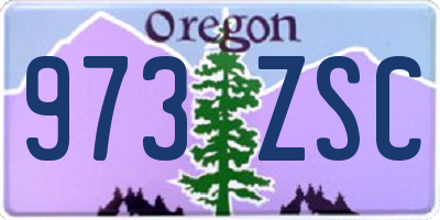 OR license plate 973ZSC