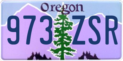 OR license plate 973ZSR