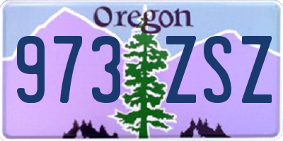 OR license plate 973ZSZ