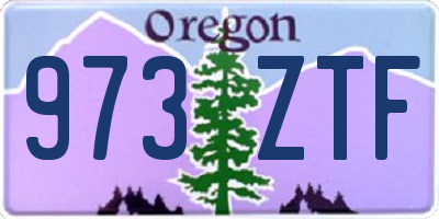 OR license plate 973ZTF