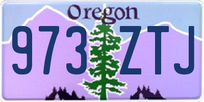 OR license plate 973ZTJ