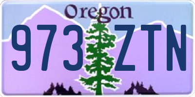 OR license plate 973ZTN