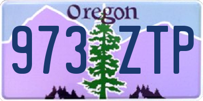 OR license plate 973ZTP
