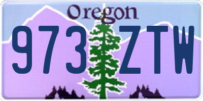 OR license plate 973ZTW