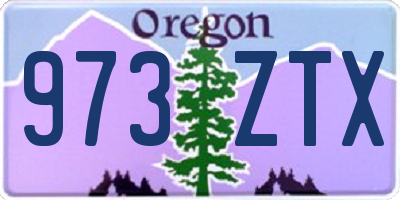 OR license plate 973ZTX