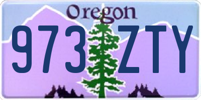 OR license plate 973ZTY