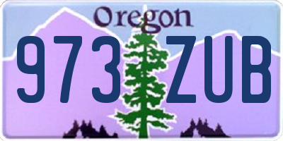 OR license plate 973ZUB