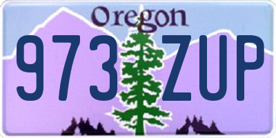 OR license plate 973ZUP