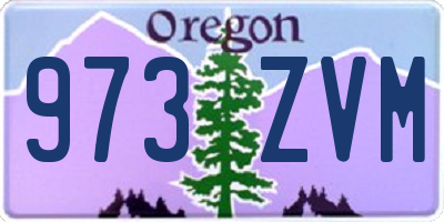 OR license plate 973ZVM