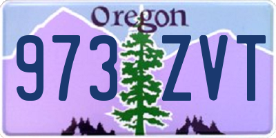 OR license plate 973ZVT