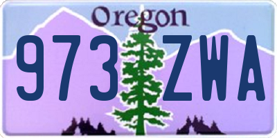 OR license plate 973ZWA