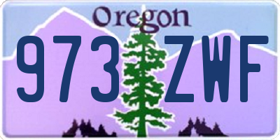 OR license plate 973ZWF
