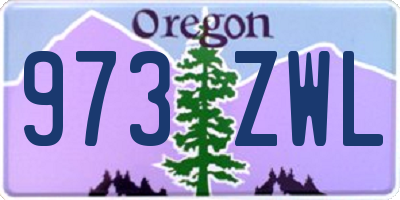 OR license plate 973ZWL