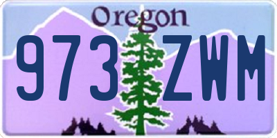 OR license plate 973ZWM