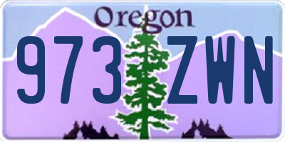 OR license plate 973ZWN