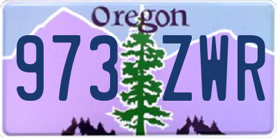 OR license plate 973ZWR