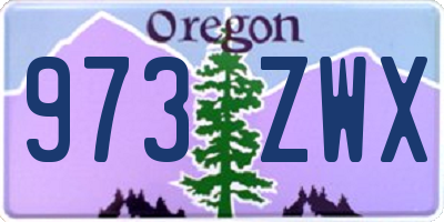 OR license plate 973ZWX