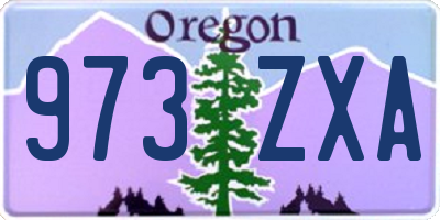 OR license plate 973ZXA