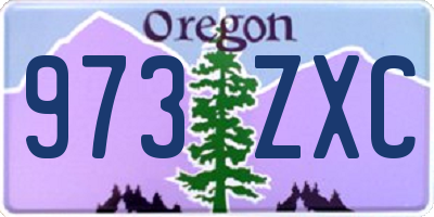 OR license plate 973ZXC