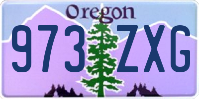 OR license plate 973ZXG