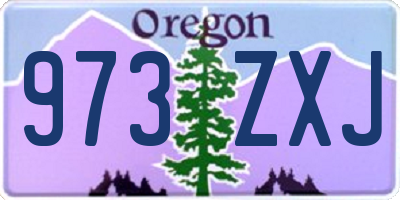 OR license plate 973ZXJ