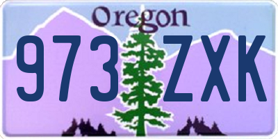 OR license plate 973ZXK