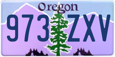 OR license plate 973ZXV