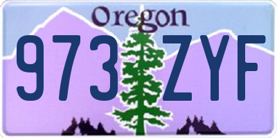 OR license plate 973ZYF