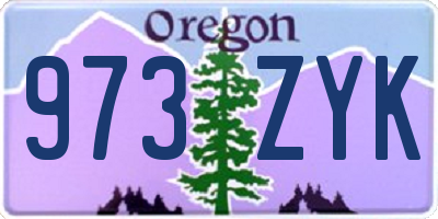 OR license plate 973ZYK